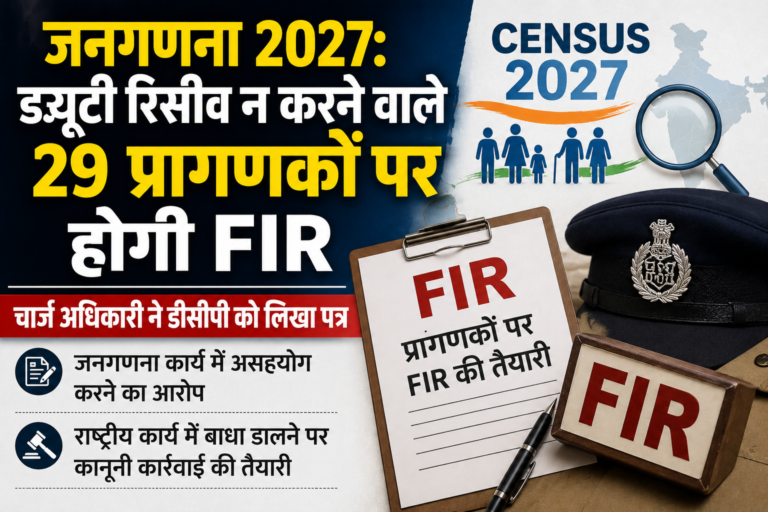 Census 2027 duty refusal case in Greater Noida where action is being initiated against 29 enumerators.